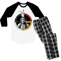 Medicine Wheel Chief, Íyotanke(sitting Bull)native American T Shirt Men's 3/4 Sleeve Pajama Set | Artistshot