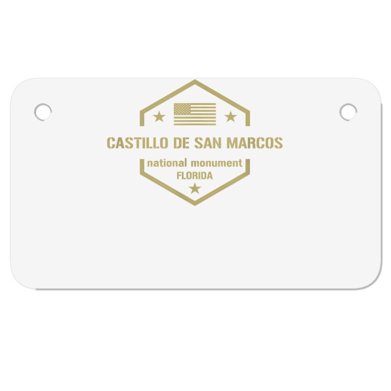 Castillo De San Marcos National Monument T Shirt Motorcycle License Plate | Artistshot