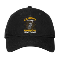 Mens Ham Radio Grandpa My Name Vintage Amateur Radio Adjustable Cap | Artistshot