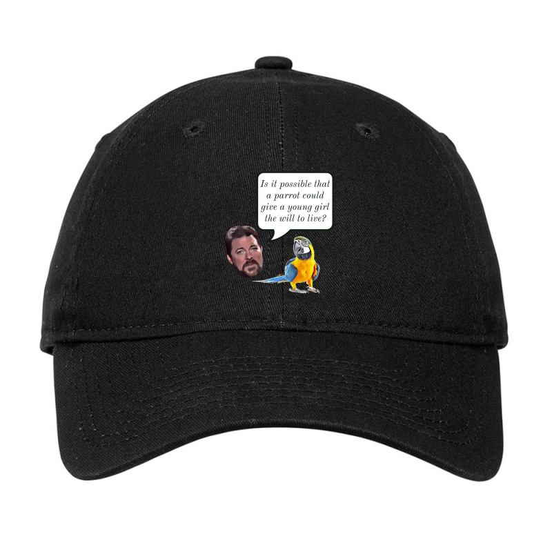 Jonathan Frakes Interrogates You A Parrot Adjustable Cap by LornaHicks | Artistshot