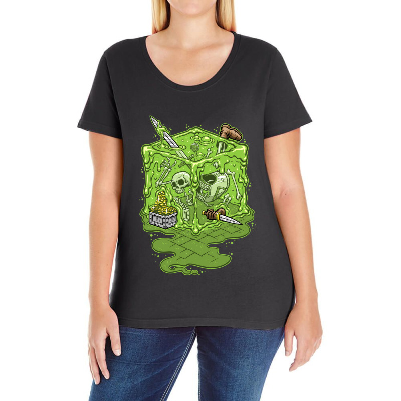 Gelatinous Cube! Ladies Curvy T-Shirt by cm-arts | Artistshot