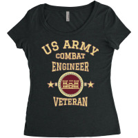 Army Combat Engineer Veteran Essayons Military Vintage Gift Long Women's Triblend Scoop T-shirt | Artistshot