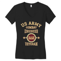 Army Combat Engineer Veteran Essayons Military Vintage Gift Long Women's V-neck T-shirt | Artistshot