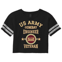 Army Combat Engineer Veteran Essayons Military Vintage Gift Long Scorecard Crop Tee | Artistshot