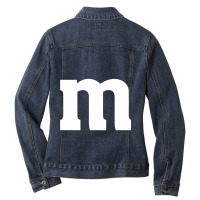 Halloween Candy M_amp_m Last Minute Costume Ladies Denim Jacket | Artistshot