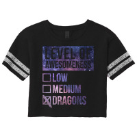 Level Of Awesomeness Low Medium Funny Gift Dragon Dragons-c8t68 Scorecard Crop Tee | Artistshot