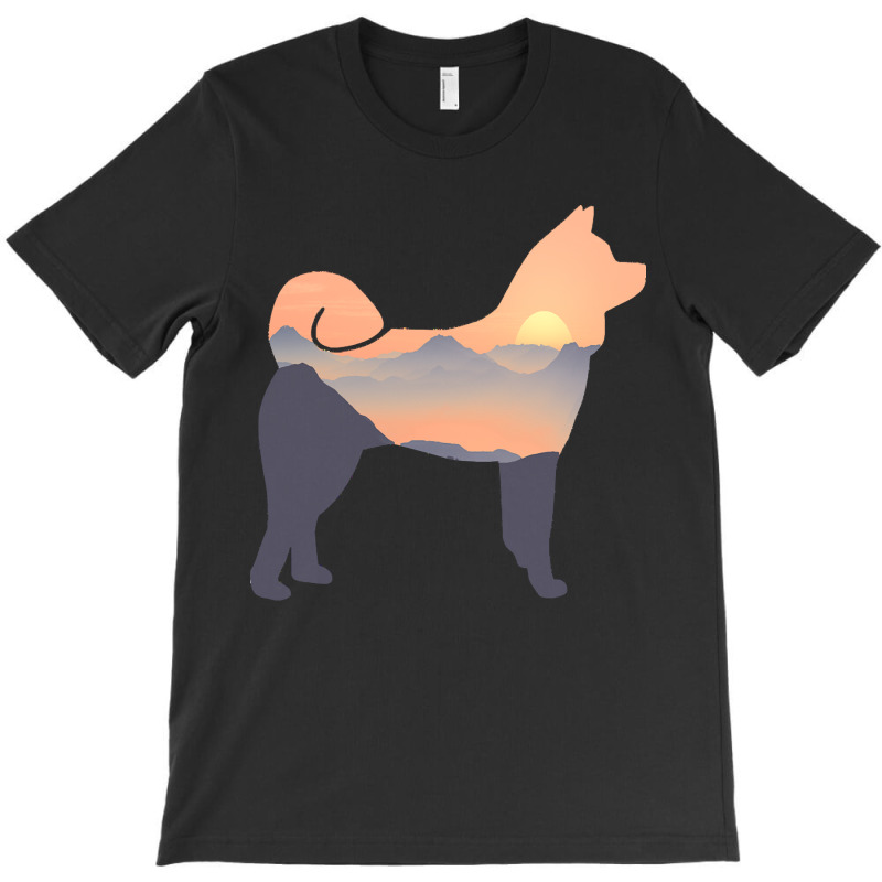 Akita Akita Dog Silhouette Sun Mountain Akita Inu Gift T-shirt | Artistshot