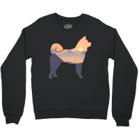 Akita Akita Dog Silhouette Sun Mountain Akita Inu Gift Crewneck Sweatshirt | Artistshot