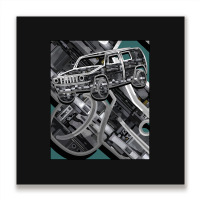 Super Cool Offroad Truck Metal Print Square | Artistshot