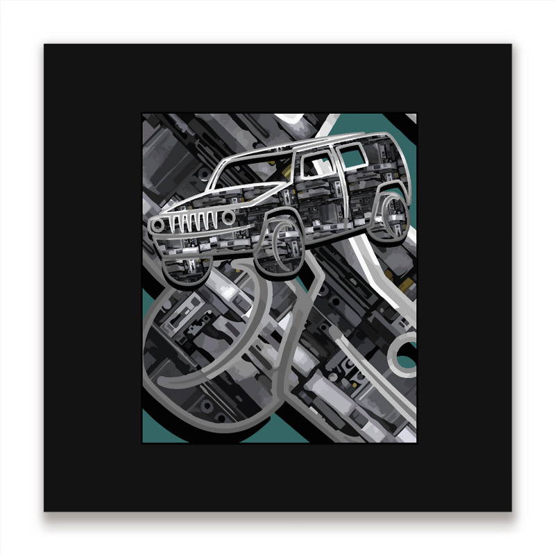 Super Cool Offroad Truck Metal Print Square | Artistshot