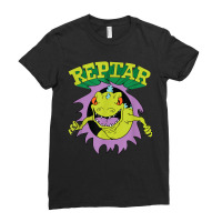 Reptar Attack Ripping Breaking Through Ladies Fitted T-shirt | Artistshot