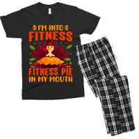 Thanksgiving Turkey I'm Into Fitness Fitness Pie In My Mouth Men's T-shirt Pajama Set | Artistshot