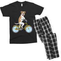 American Staffordshire American Staffordshire Dog With Bike Men's T-shirt Pajama Set | Artistshot