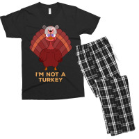 Thanksgiving Turkey I'm Not A Turkey Men's T-shirt Pajama Set | Artistshot