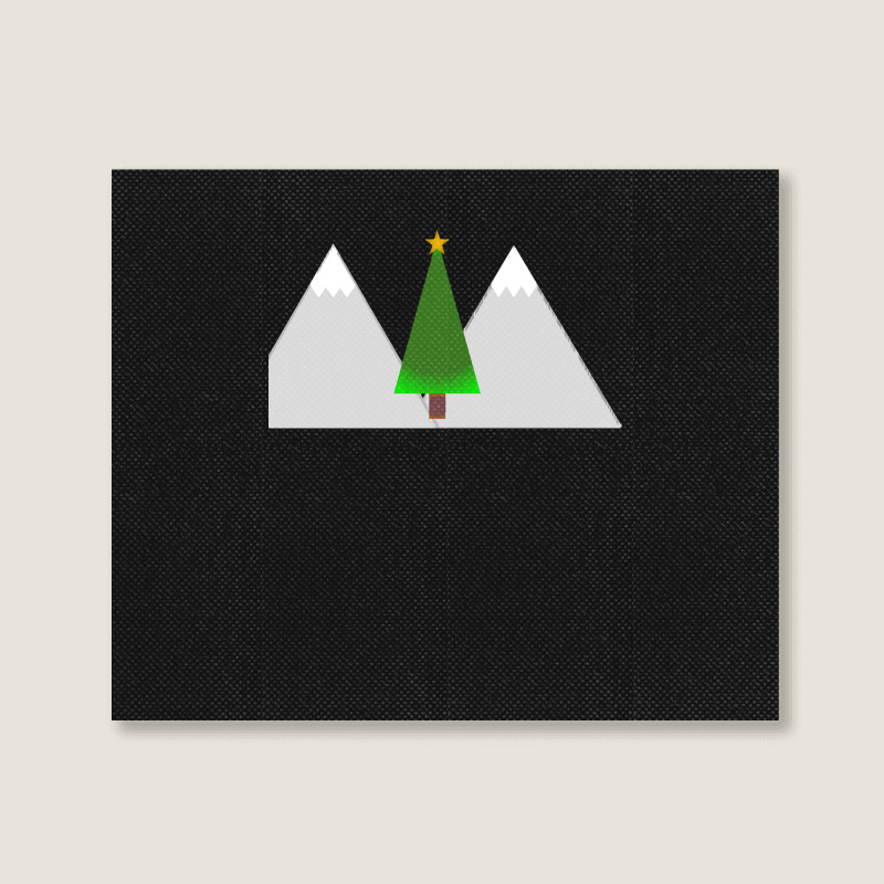 Christmas Starless Night Landscape Canvas Print | Artistshot