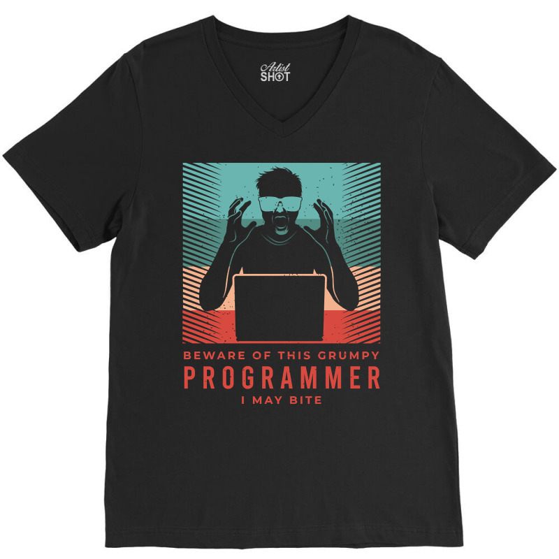 Programmer Gift For A Software Developer-zsjam V-Neck Tee by fenderbendable | Artistshot