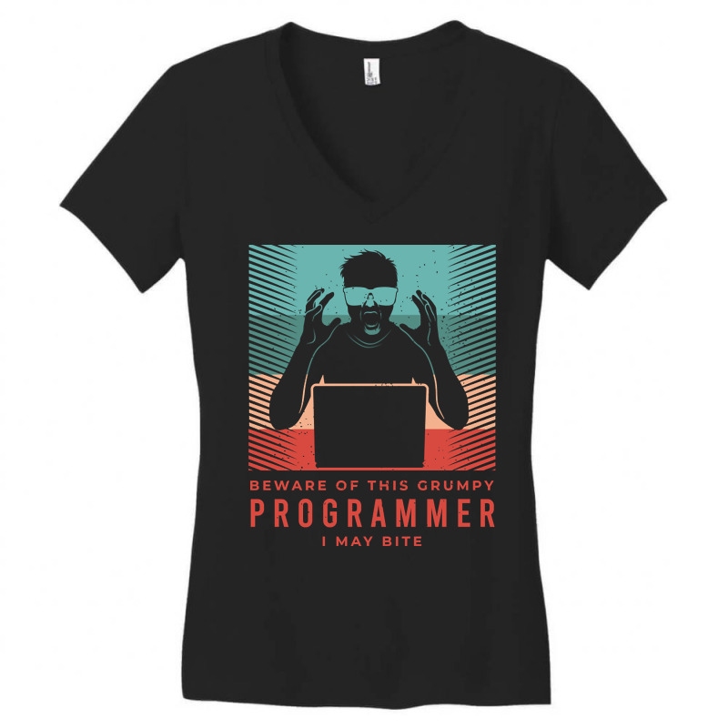 Programmer Gift For A Software Developer-zsjam Women's V-Neck T-Shirt by fenderbendable | Artistshot