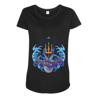 Villains Ursula Triton Symbol Maternity Scoop Neck T-shirt | Artistshot