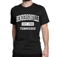 Hendersonville Tennessee Tn Vintage Established Sports Classic T-shirt | Artistshot