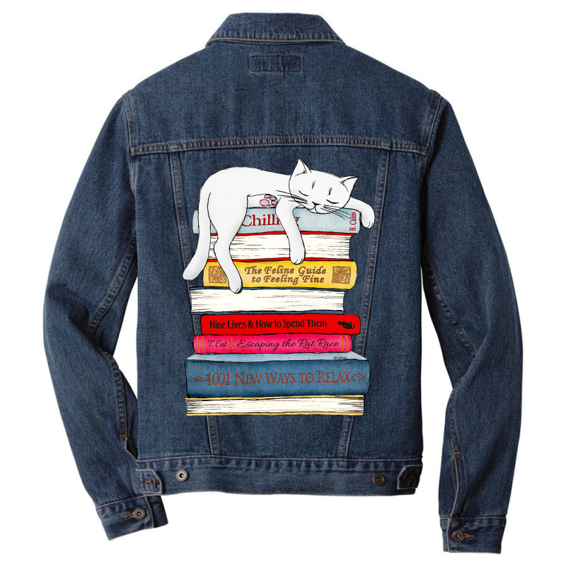 How To Chill Like A Cat Men Denim Jacket | Artistshot