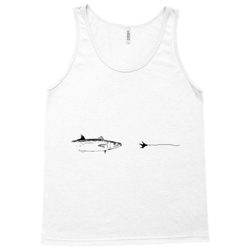 Graphic Fly Fishing Hook Line   Fish King Mackerel Tank Top Tank Top | Artistshot