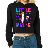 Little Miss Prek Unicorn Back To School Girls Cropped Hoodie | Artistshot