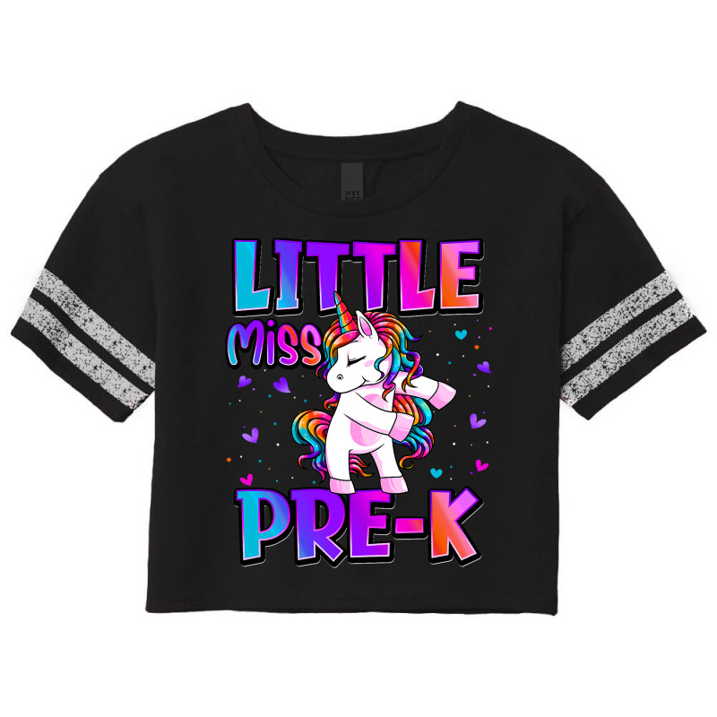 Little Miss Prek Unicorn Back To School Girls Scorecard Crop Tee by cm-arts | Artistshot