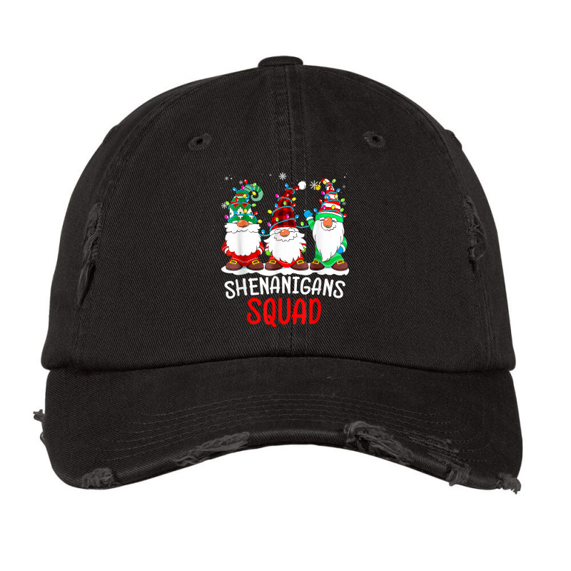 Shenanigans Squad Gnomes Lights Christmas Pajamas Matching T Shirt Vintage Cap by cm-arts | Artistshot