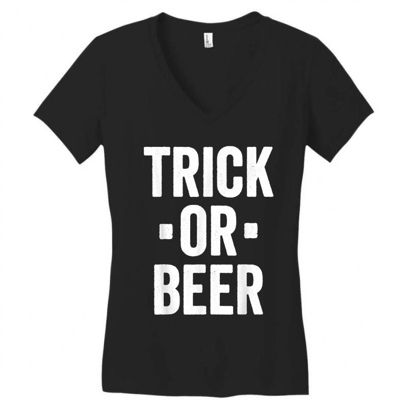 Trick Or Beer Trick Or Treat Halloween Costume Women's V-Neck T-Shirt by cm-arts | Artistshot