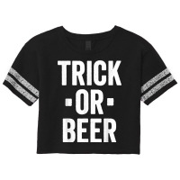 Trick Or Beer Trick Or Treat Halloween Costume Scorecard Crop Tee | Artistshot