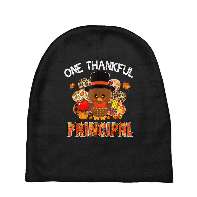 One Thankful Principal Turkey Teacher Life Thanksgiving Baby Beanies by Garnet | Artistshot