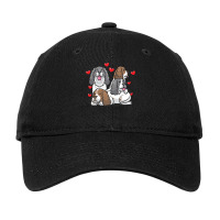 English Springer Spaniel T  Shirt English Springer Spaniel Dog Heart M Adjustable Cap | Artistshot