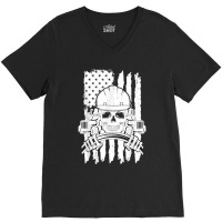 Truck Driver Patriotic Trucker Independence Day Teamster V-neck Tee | Artistshot