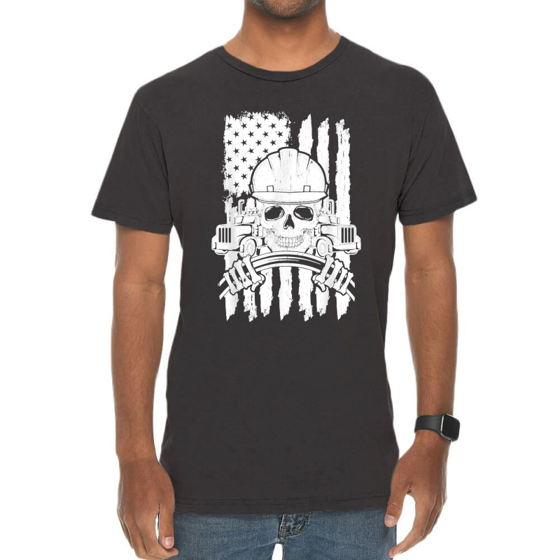 Truck Driver Patriotic Trucker Independence Day Teamster Vintage T-Shirt by cm-arts | Artistshot