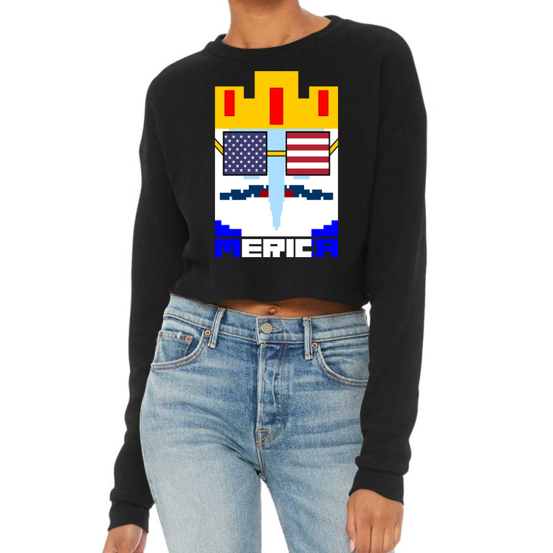 Merica. Ice King 2 Cropped Sweater by behindcedar22 | Artistshot