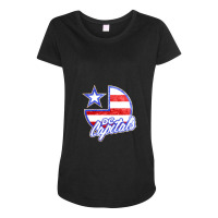 Dc Capitals Retro America Maternity Scoop Neck T-shirt | Artistshot