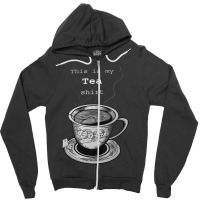 Womens Tea Lover Drinker Quote This Is My Vneck Zipper Hoodie | Artistshot