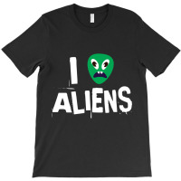 I Love Aliens Heart Face Alien T-shirt | Artistshot