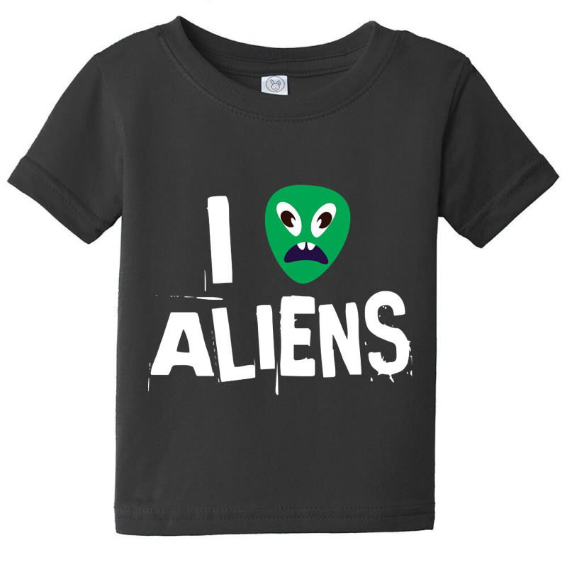 I Love Aliens Heart Face Alien Baby Tee by Adcock Salmon | Artistshot