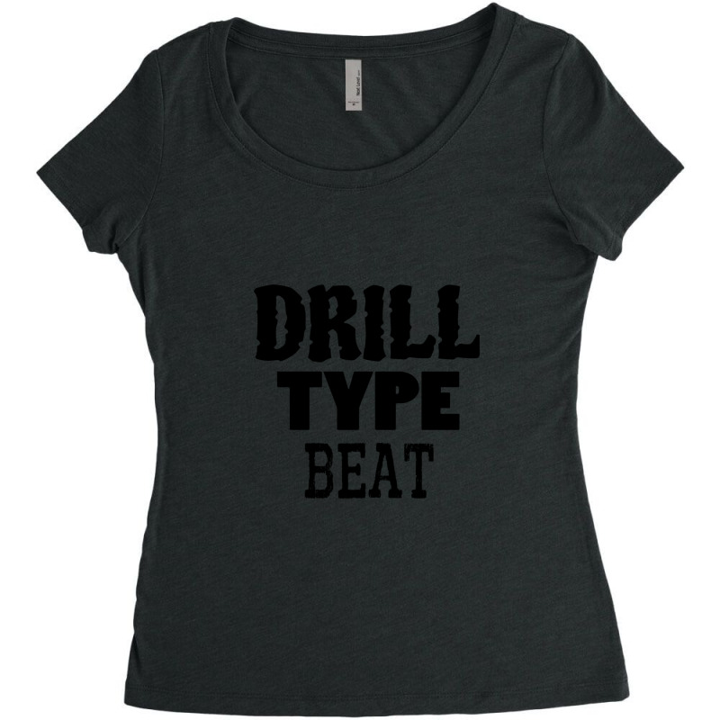 Drill Type Beat Illustration Women's Triblend Scoop T-shirt by AlmaWilliams | Artistshot