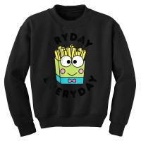 Womens Keroppi French Fries Fryday Friday Everyday V-neck Youth Sweatshirt | Artistshot