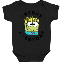 Womens Keroppi French Fries Fryday Friday Everyday V-neck Baby Bodysuit | Artistshot