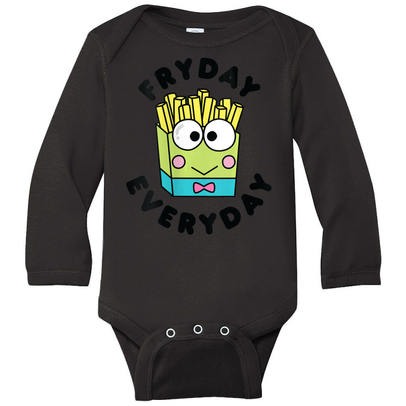 Womens Keroppi French Fries Fryday Friday Everyday V-neck Long Sleeve Baby Bodysuit by Kandurip541 | Artistshot