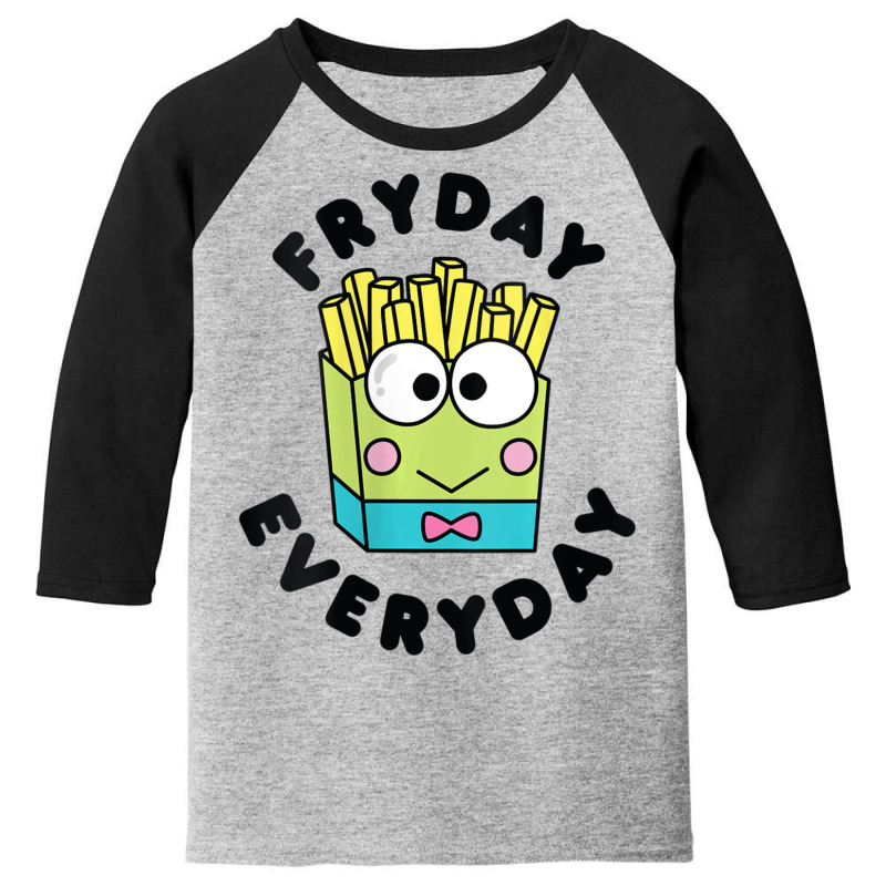 Womens Keroppi French Fries Fryday Friday Everyday V-neck Youth 3/4 Sleeve by Kandurip541 | Artistshot