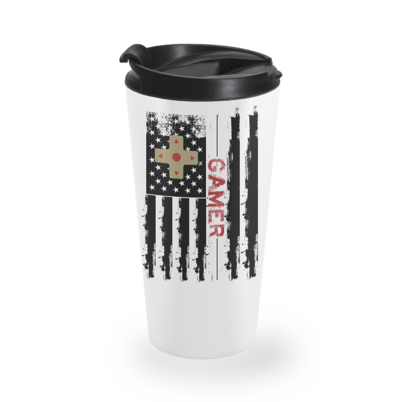 Gamer American Flag For Light Travel Mug | Artistshot