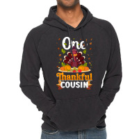 Thanksgiving Turkey Thanksgiving Day November 24 One Thankful Cousin Vintage Hoodie | Artistshot