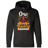 Thanksgiving Turkey Thanksgiving Day November 24 One Thankful Grammy Champion Hoodie | Artistshot