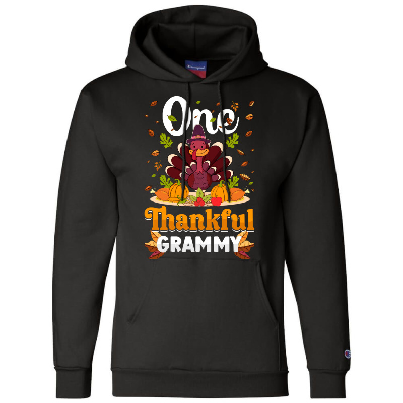 Thanksgiving Turkey Thanksgiving Day November 24 One Thankful Grammy Champion Hoodie | Artistshot