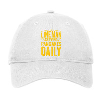 Football Lineman Serving Pancakes Daily T Shirt Adjustable Cap | Artistshot