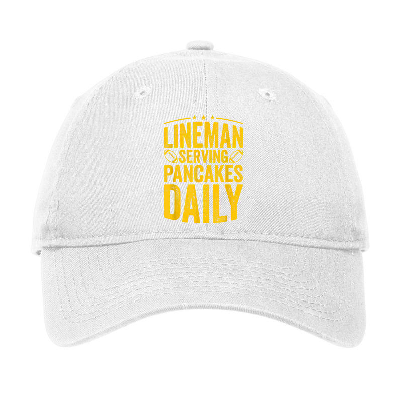 Football Lineman Serving Pancakes Daily T Shirt Adjustable Cap | Artistshot